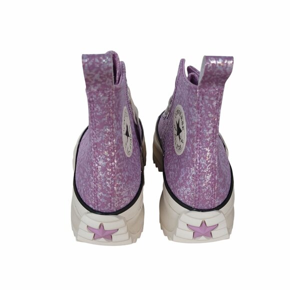 ✨Converse Run Star Hike Platform Hi 8 Women Shoes Sneaker Glitter Purple A10096C - Picture 5 of 10